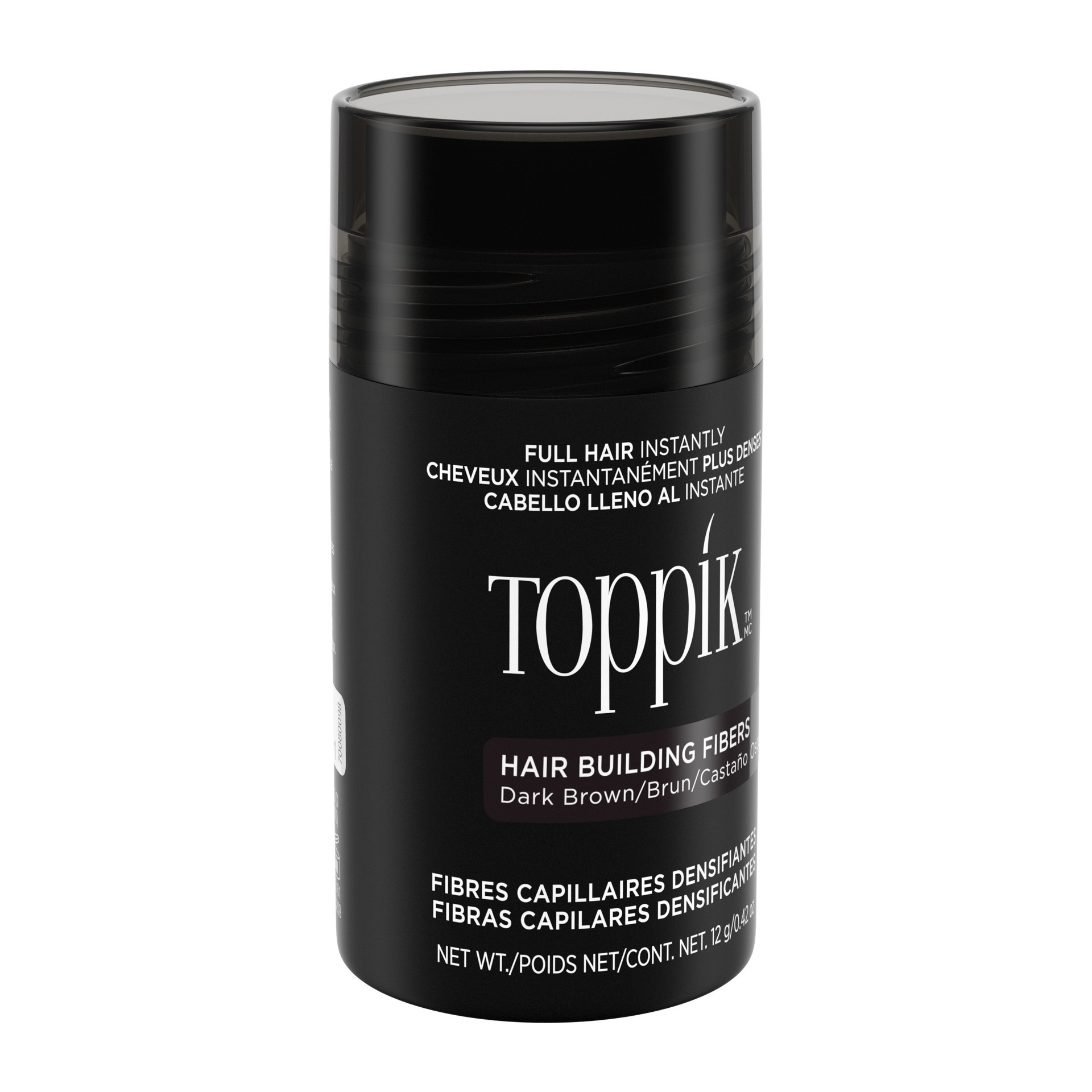 slide 5 of 5, Toppik Hair Building Fibers, Dark Brown Hair Fibers, Hair Thickener for Thinning Hair, Hair Care to Create the Appearance of Thicker Hair, 0.42 OZ Bottle, 0.42 oz