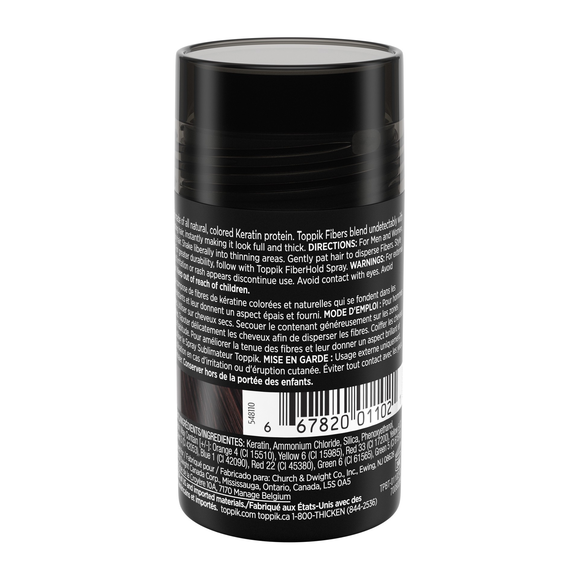 slide 3 of 5, Toppik Hair Building Fibers, Dark Brown Hair Fibers, Hair Thickener for Thinning Hair, Hair Care to Create the Appearance of Thicker Hair, 0.42 OZ Bottle, 0.42 oz