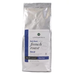 L&B Whole Bean Decaf French Roast Coffee - 12 oz
