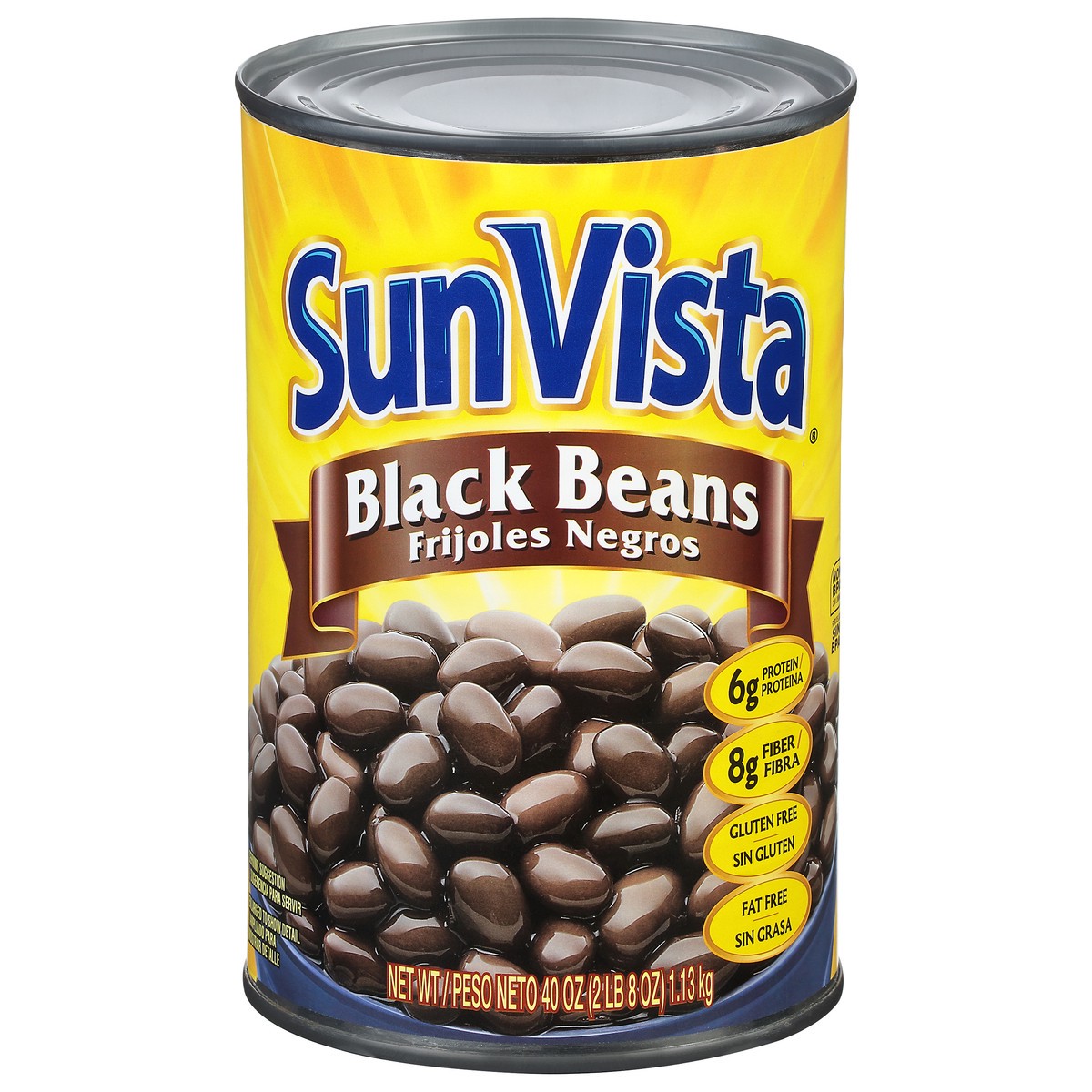 slide 1 of 6, SunVista Black Beans 40 oz, 40 oz