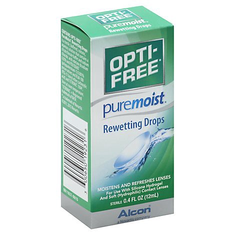 slide 1 of 1, Alcon Opti-Free Pure Moist Rewetting Drops - .4 Fl. Oz., 0.4 fl oz