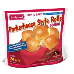 Bridgford Dough Parkerhouse Style Rolls - 24 Count