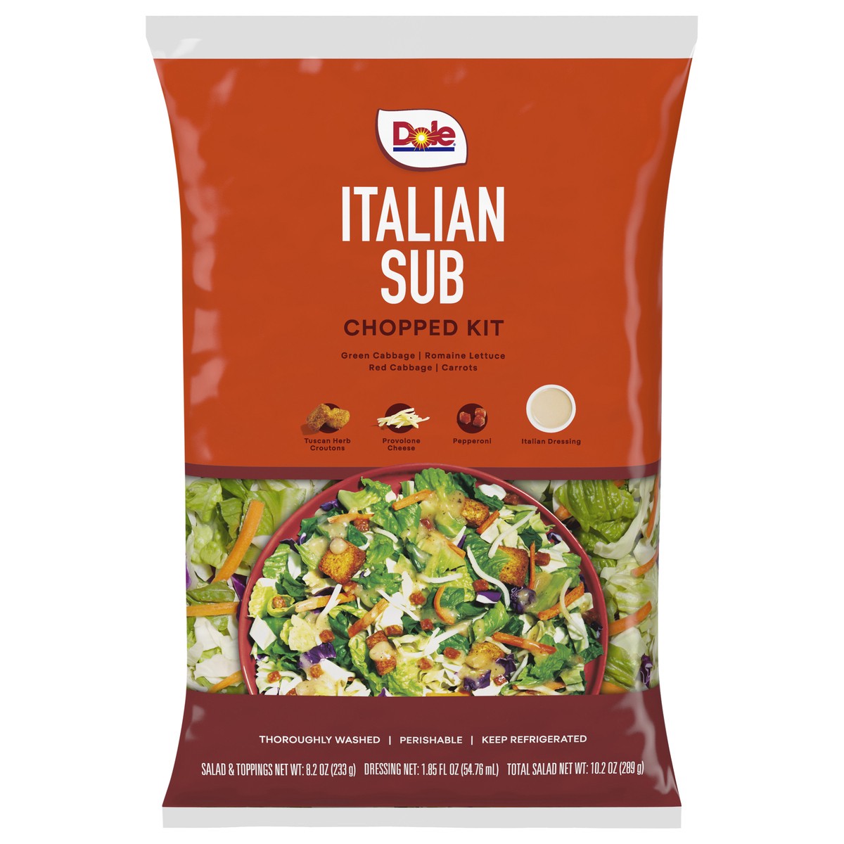 slide 1 of 9, Dole Italian Sub Chopped Kit 10.2 oz, 10.2 oz