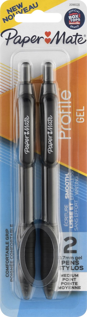 slide 7 of 10, Paper Mate Papermate Medium Black Profile Gel Pen, 2 ct