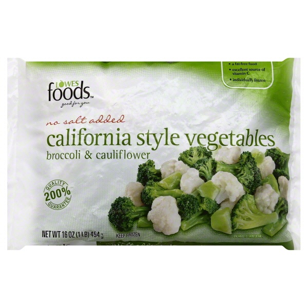 slide 1 of 1, Lowes Foods California Style Vegetables No Salt Added, 16 oz