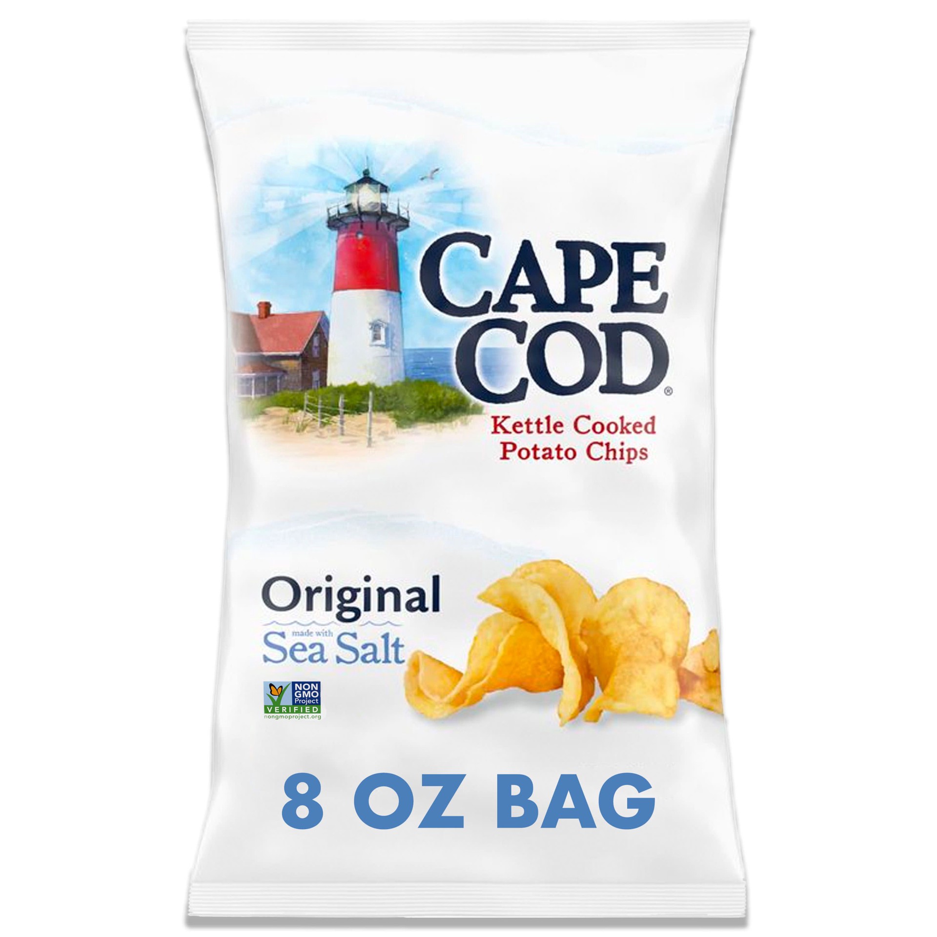 slide 1 of 5, Cape Cod Potato Chips, Original Kettle Cooked Chips, 8 Oz, 8 oz