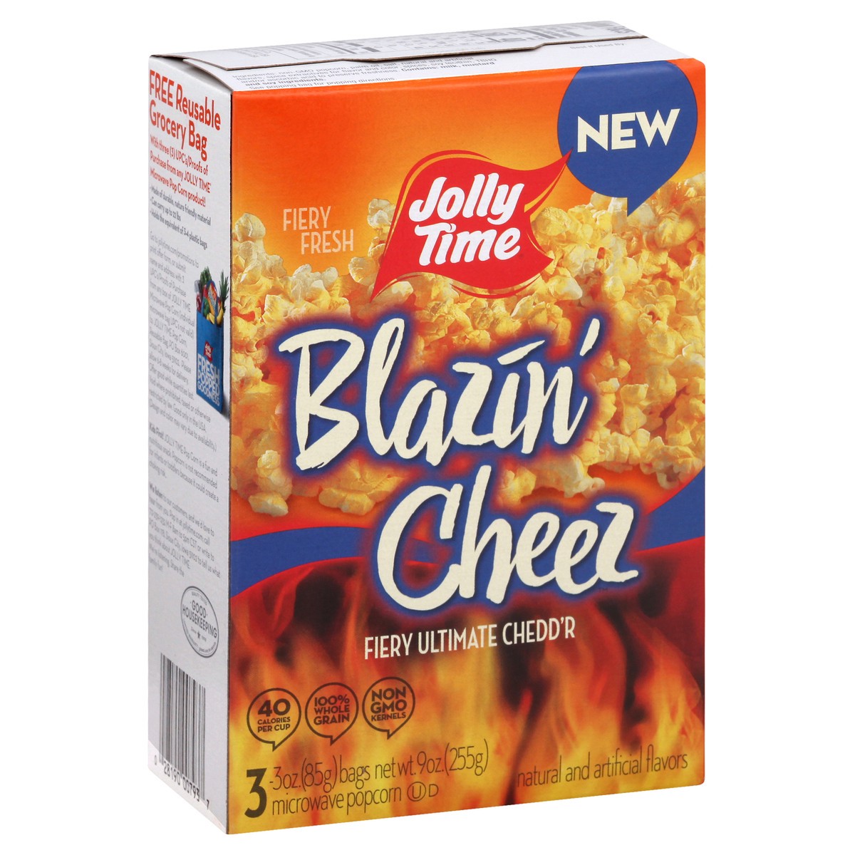 slide 6 of 13, Jolly Time Popcorn Blazin Cheez 3Pk, 9 oz