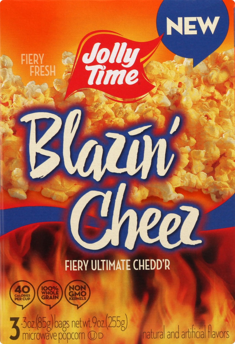 slide 4 of 13, Jolly Time Popcorn Blazin Cheez 3Pk, 9 oz