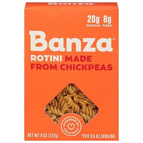 slide 1 of 1, Banza Rotini Pasta Made From Chickpeas - 8 Oz, 8 oz