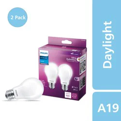 Philips 8-Watt (40-Watt) A19 Led Dimmable Flicker Free Light Bulb - Daylight (5000K)