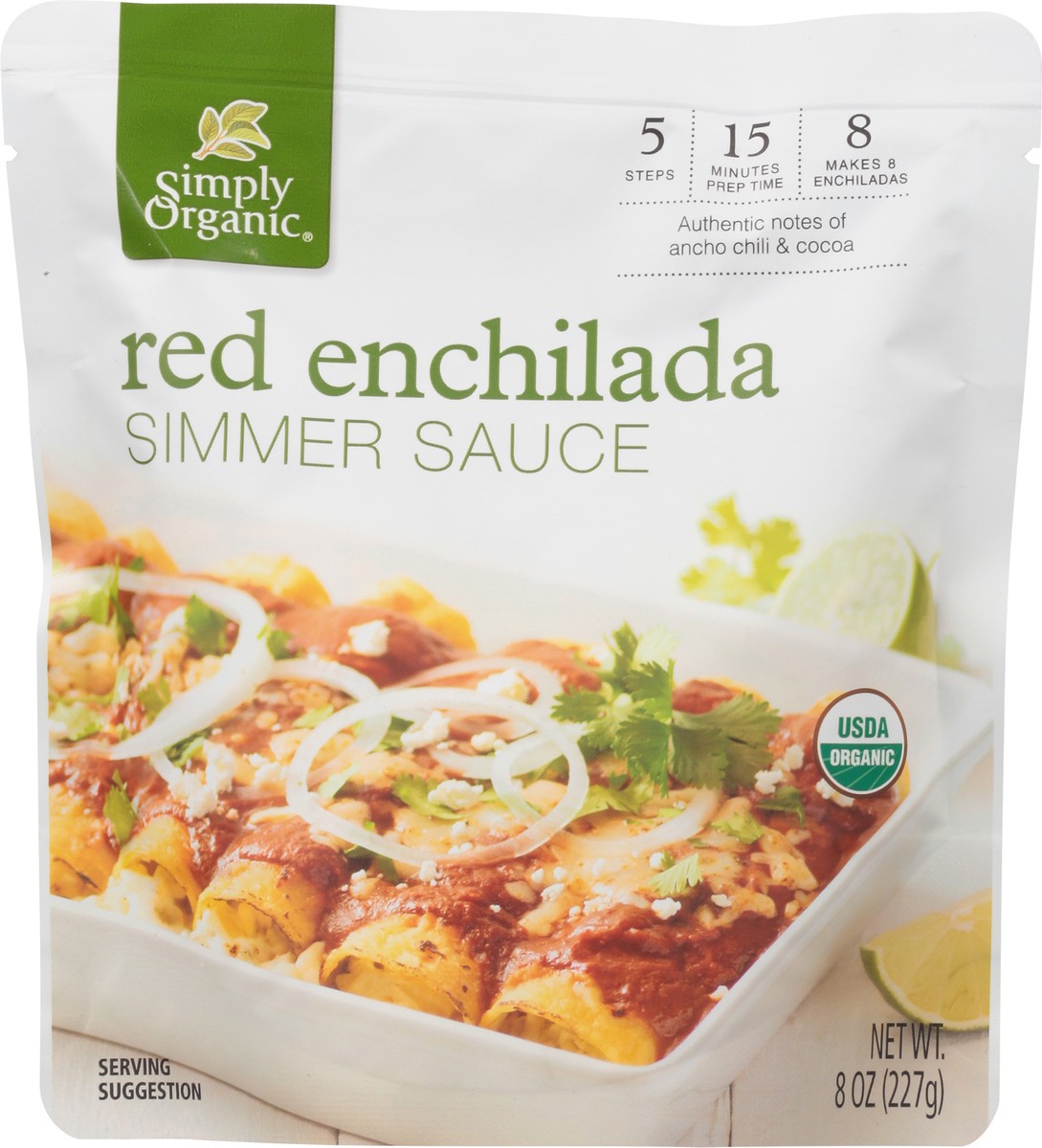 slide 6 of 9, Simply Organic Red Enchilada Simmer Sauce 8 oz, 8 oz