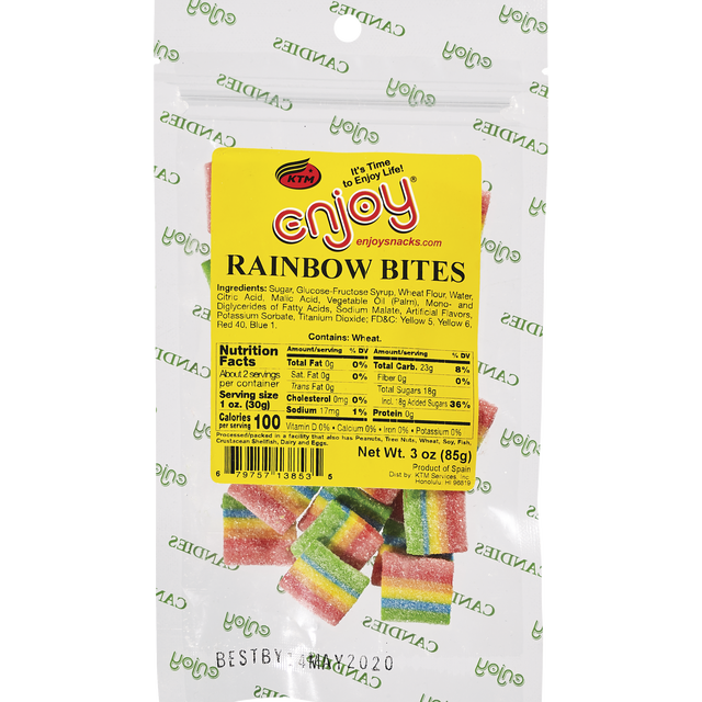 slide 1 of 1, Enjoy Rainbow Bites, 3 oz