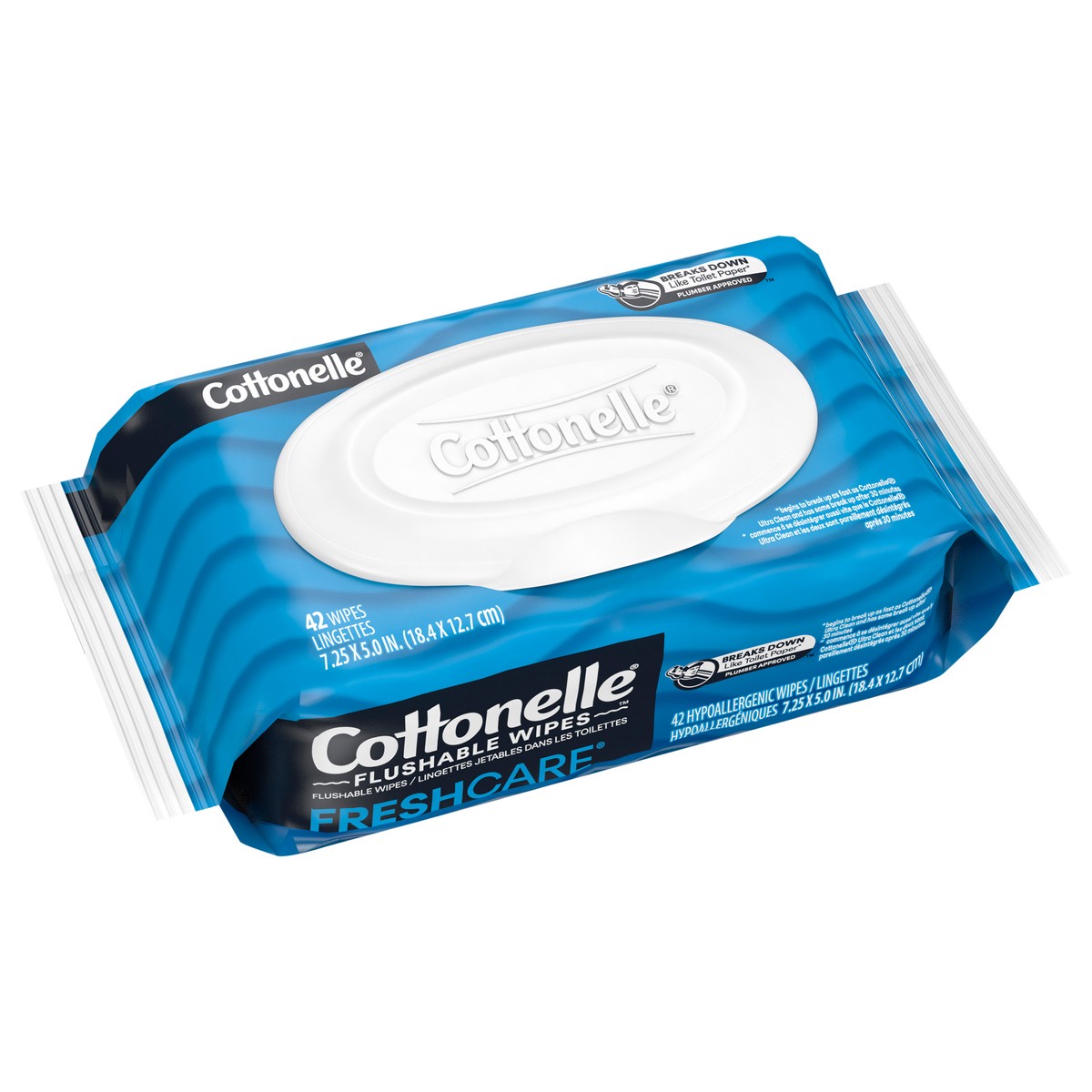 slide 5 of 9, Cottonelle Fresh Care Flushable Wet Wipes, Adult Wet Wipes, 1 Flip-Top Pack, 42 Wipes per Pack (42 Total Flushable Wipes), 42 ct