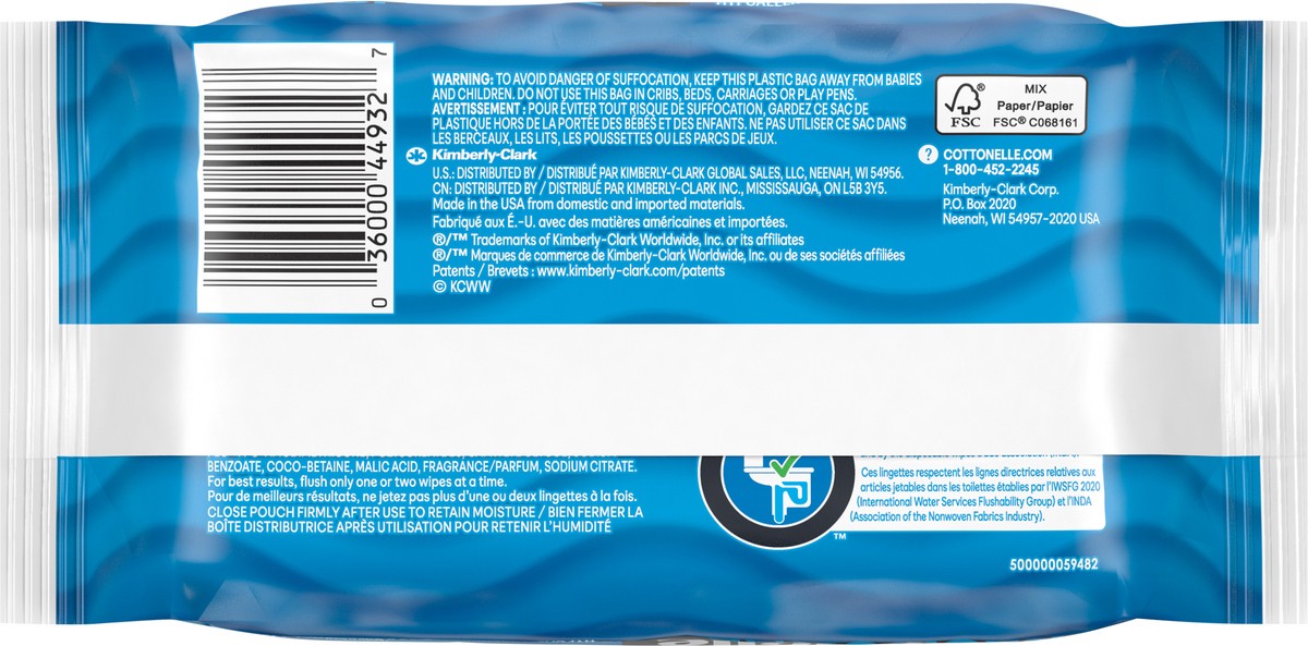 slide 9 of 9, Cottonelle Fresh Care Flushable Wet Wipes, Adult Wet Wipes, 1 Flip-Top Pack, 42 Wipes per Pack (42 Total Flushable Wipes), 42 ct