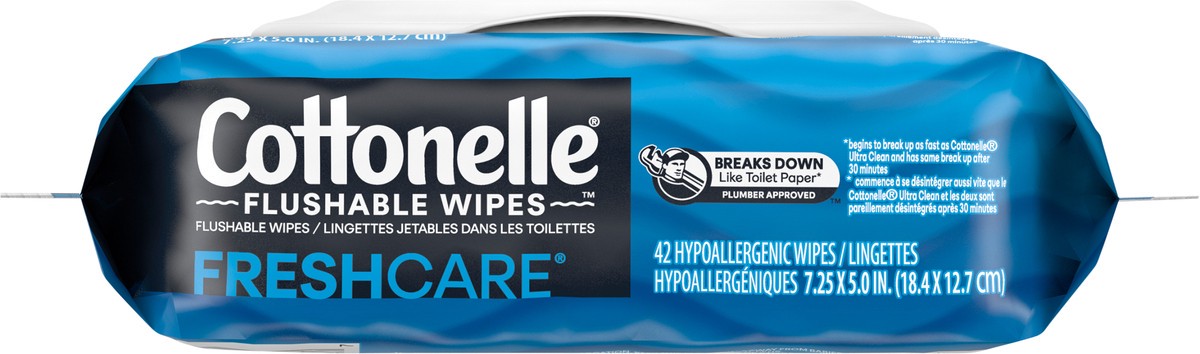 slide 6 of 9, Cottonelle Fresh Care Flushable Wet Wipes, Adult Wet Wipes, 1 Flip-Top Pack, 42 Wipes per Pack (42 Total Flushable Wipes), 42 ct