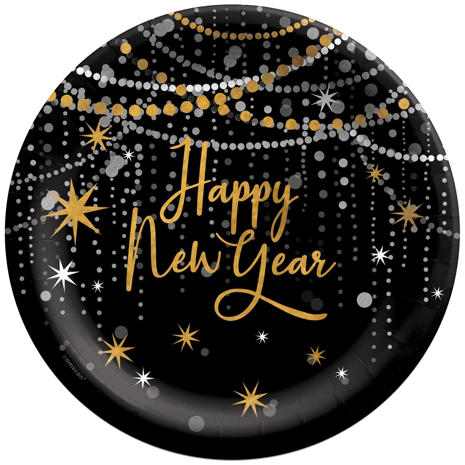 slide 1 of 1, PARTY IMPRESSIONS 8.5In Paper Plate Midnight Hour, 8 ct