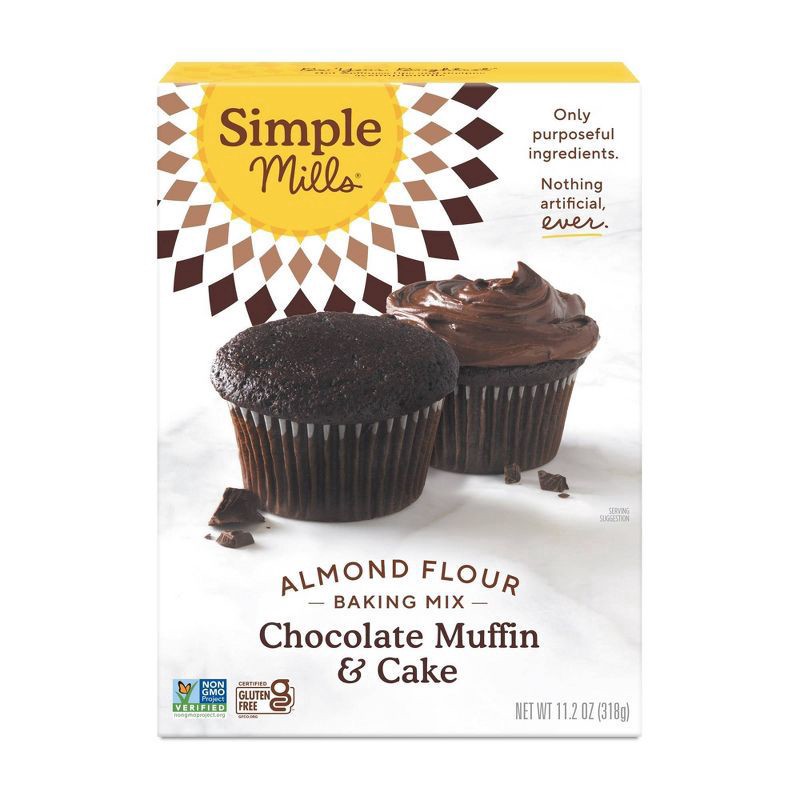 slide 1 of 13, Simple Mills Almond Flour Chocolate Muffin & Cake Baking Mix 11.2 oz, 10.4 oz