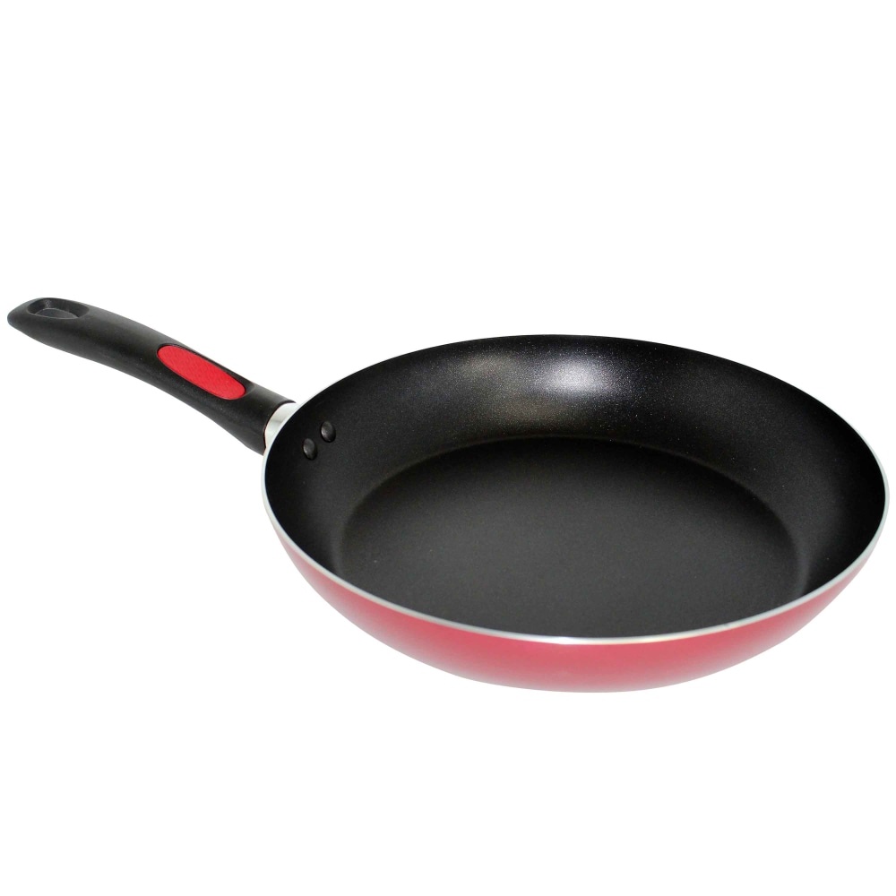 slide 1 of 1, Mirro Get A Grip Nonstick Saute Pan Red, 10 in