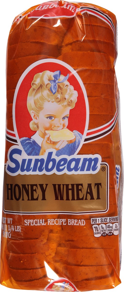 slide 3 of 9, Sunbeam Honey Wheat Bread 20 oz, 20 oz