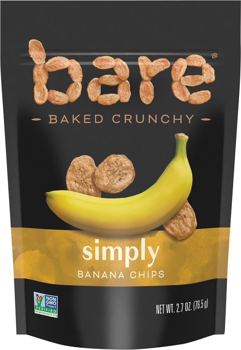 slide 6 of 6, Bare Banana Chips, Simply, Baked Crunchy, 2.7 oz