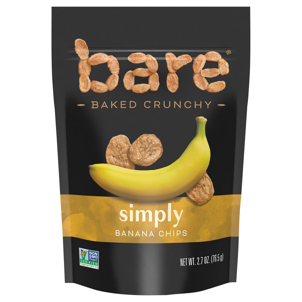 slide 4 of 6, Bare Banana Chips, Simply, Baked Crunchy, 2.7 oz