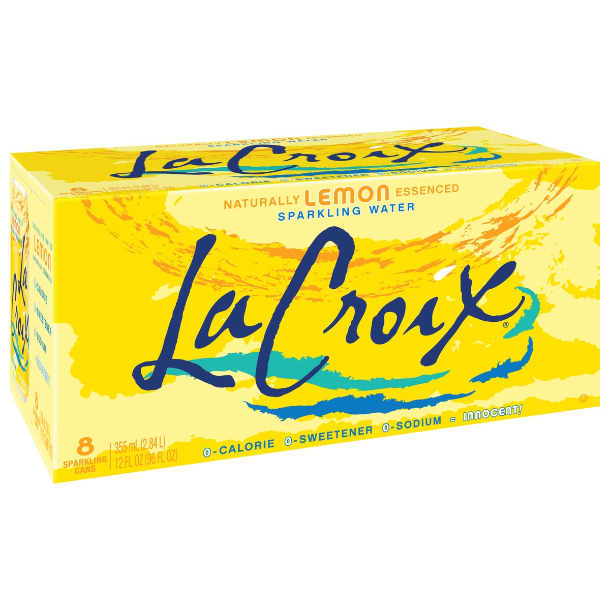slide 3 of 9, La Croix LaCroix Lemon Sparkling Water - 8-12 Oz, 96 oz