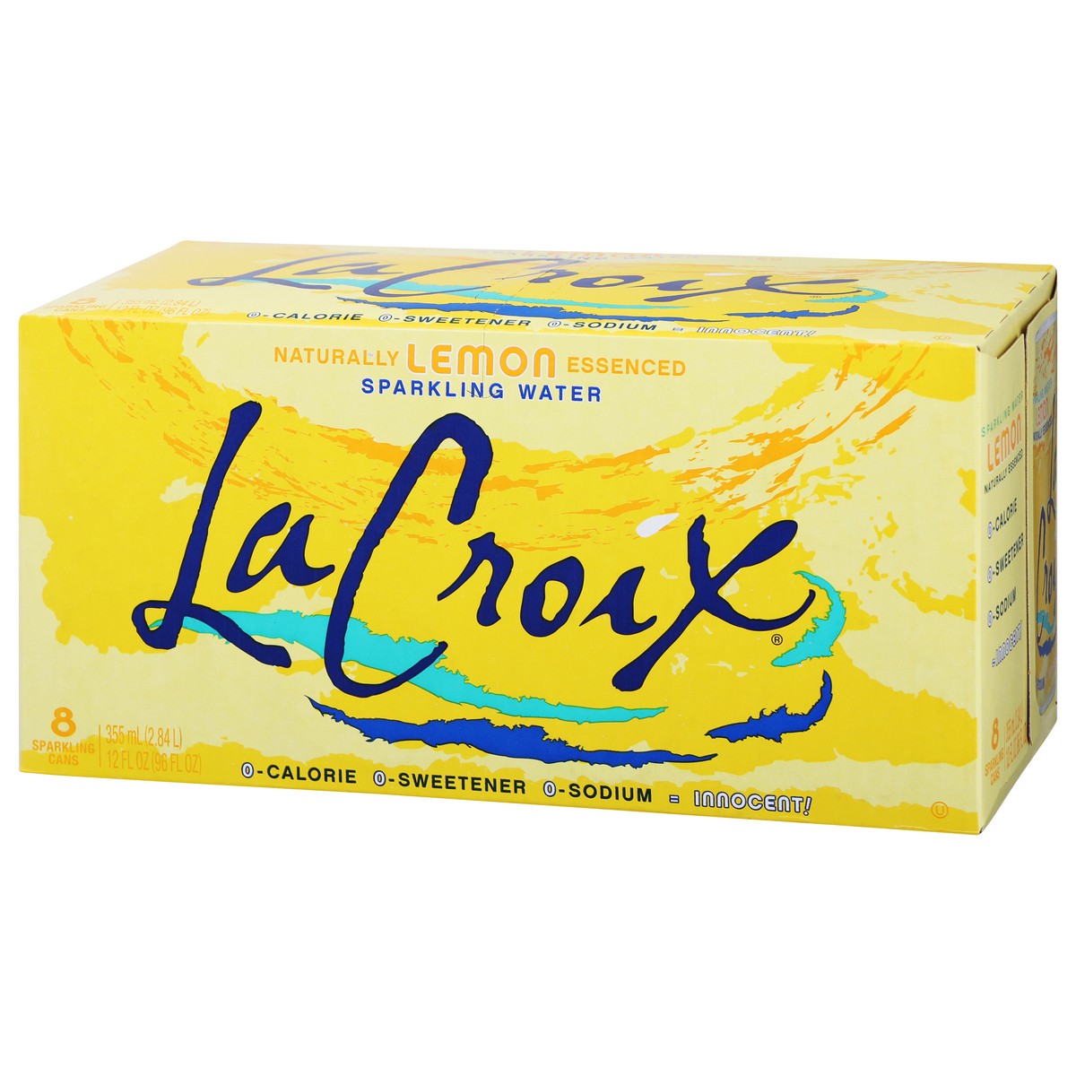 slide 4 of 9, La Croix LaCroix Lemon Sparkling Water - 8-12 Oz, 96 oz