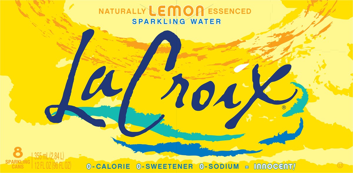 slide 6 of 9, La Croix LaCroix Lemon Sparkling Water - 8-12 Oz, 96 oz