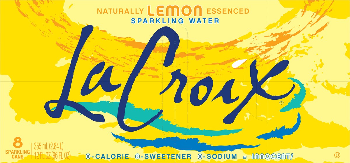 slide 9 of 9, La Croix LaCroix Lemon Sparkling Water - 8-12 Oz, 96 oz