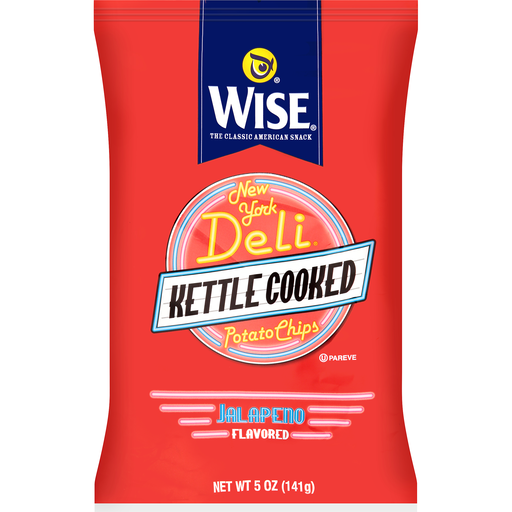slide 1 of 1, Wise Jalapeno Kettle Cooked Potato Chips, 5 oz