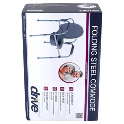 Drive Medical Steel Folding Frame Commode