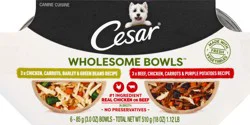 Cesar Wholesome Bowls Assorted Canine Cuisine 6 ea