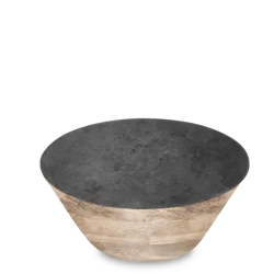 ROOM & RETREAT RR MELAMINE SERVING BOWL FAUX WOOD STONE