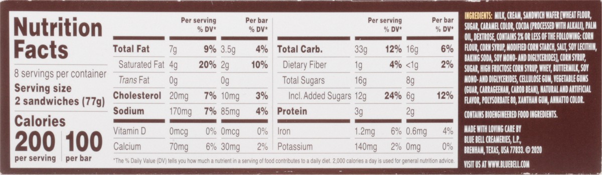 slide 6 of 12, Blue Bell Mini Vanilla Ice Cream Sandwiches, 16 ct