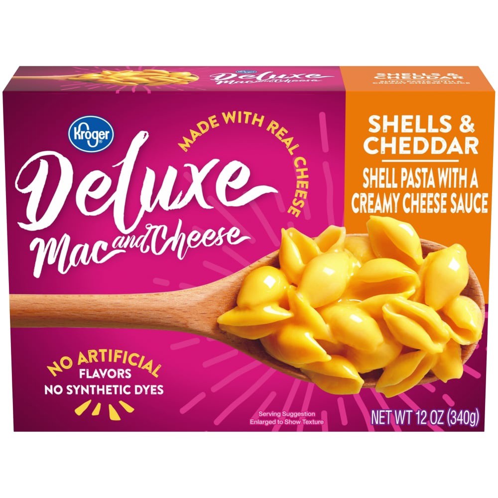 slide 1 of 4, Kroger Deluxe Shells & Cheddar, 12 oz