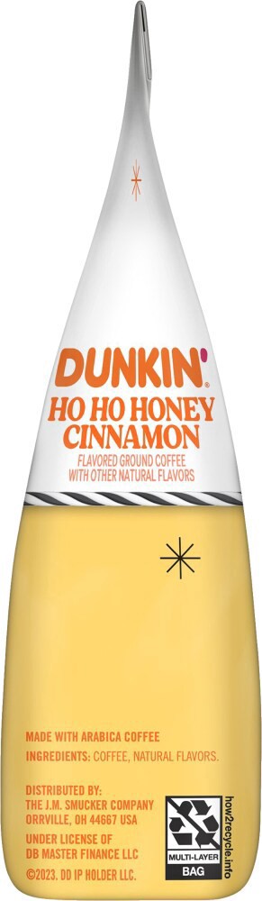 slide 4 of 4, Dunkin'® Ho Ho Honey Cinnamon Roast Ground Coffee, 11 oz