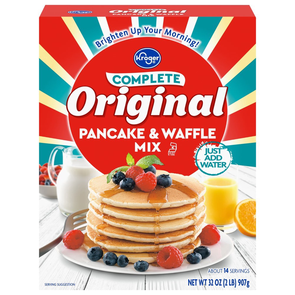 slide 1 of 3, Kroger Complete Original Pancake & Waffle Mix, 32 oz