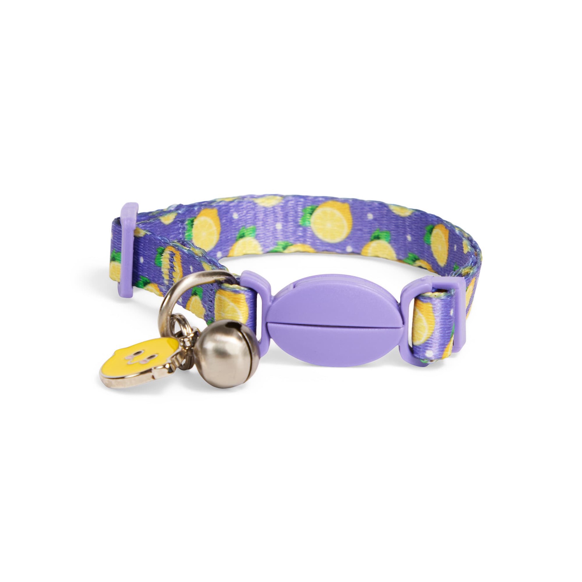 slide 1 of 1, YOULY Lemon Breakaway Cat Collar, Small/Medium, Sm-Med