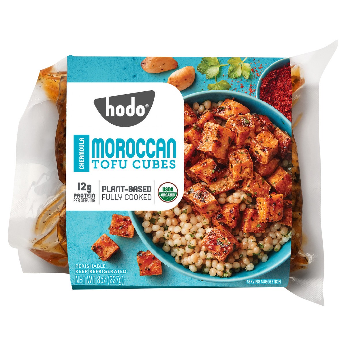 slide 1 of 6, Hodo Organic Chermoula Moroccan Tofu Cubes, 8 oz