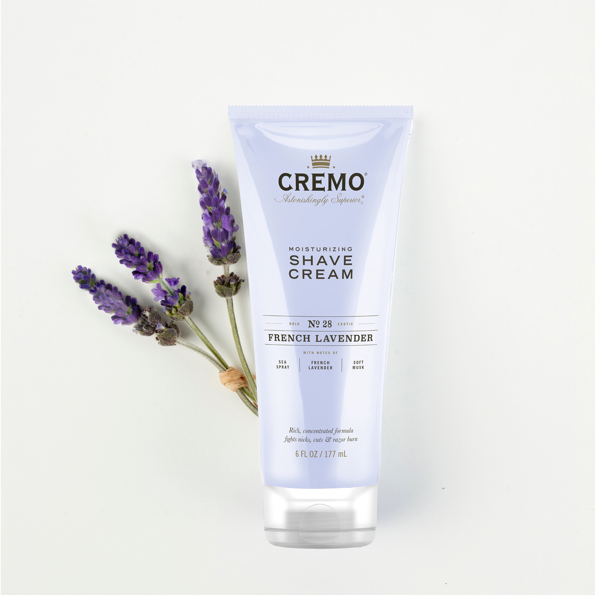 slide 3 of 7, Cremo French Lavender Moisturizing Shave Cream, 6 fl oz