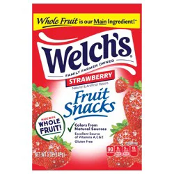 Welch's Strawberry Fruit Snacks 5 oz Peg Bag