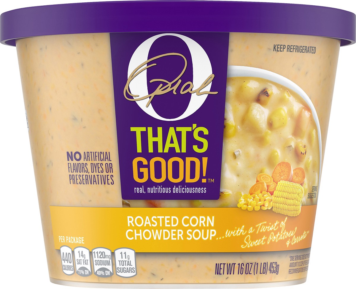 slide 6 of 11, O, That's Good! Roasted Corn Chowder Soup 16 oz, 16 oz