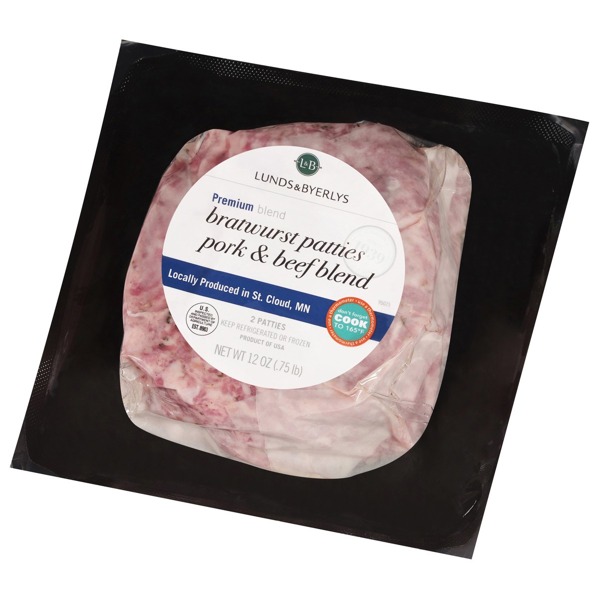 slide 4 of 4, Lunds & Byerlys Pork & Beef Blend Bratwurst Patties 2 ea, 2 ct