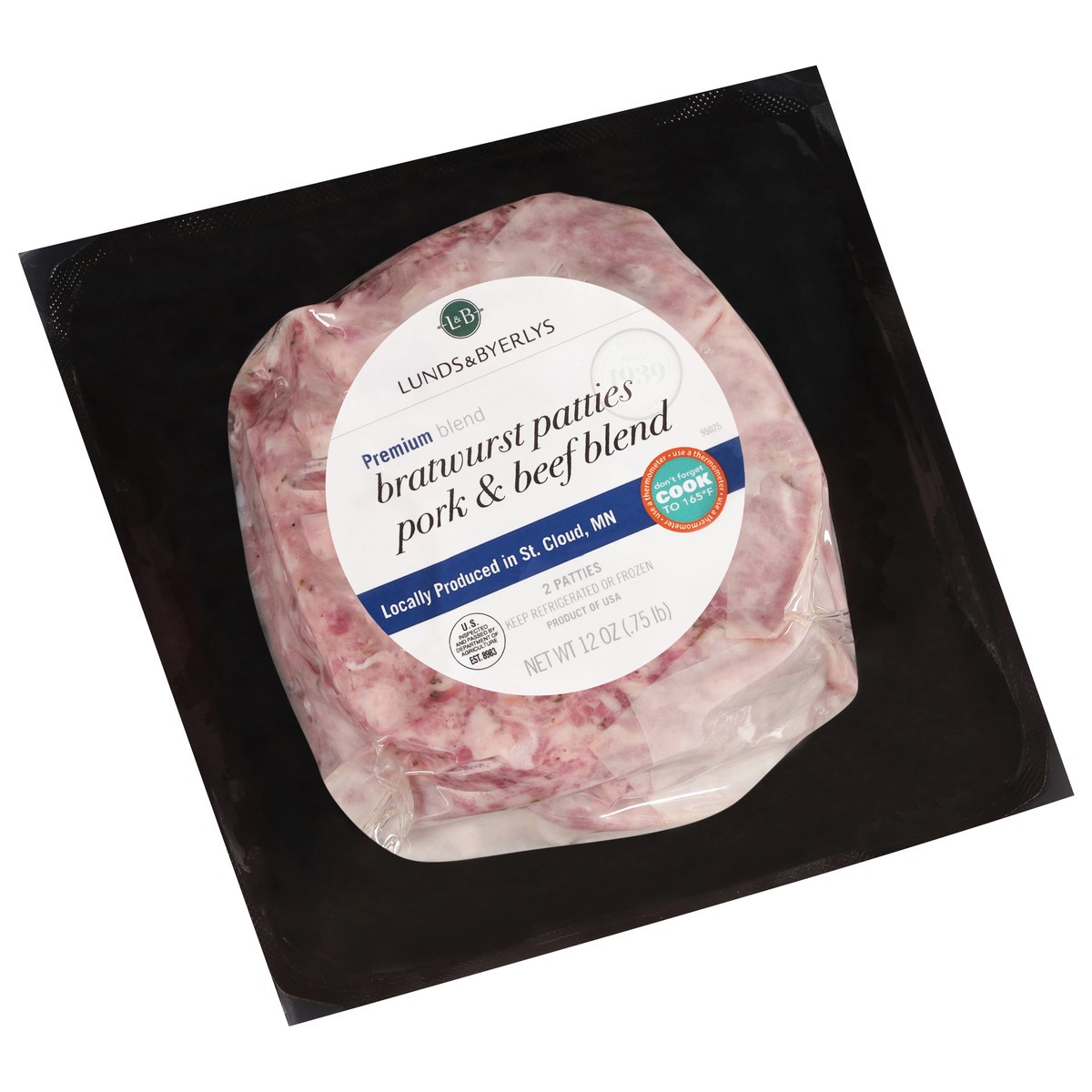 slide 3 of 4, Lunds & Byerlys Pork & Beef Blend Bratwurst Patties 2 ea, 2 ct