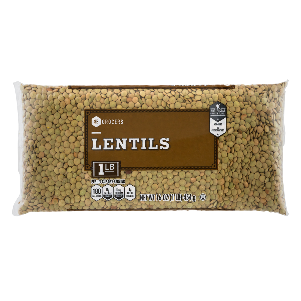 slide 1 of 1, SE Grocers Lentil Beans, 16 oz