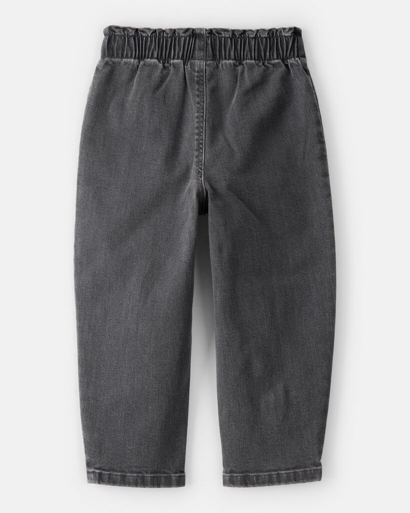 slide 2 of 4, Carter's Toddler Girl Heart Pocket Barrel Jeans - Black Black 3T, 1 ct