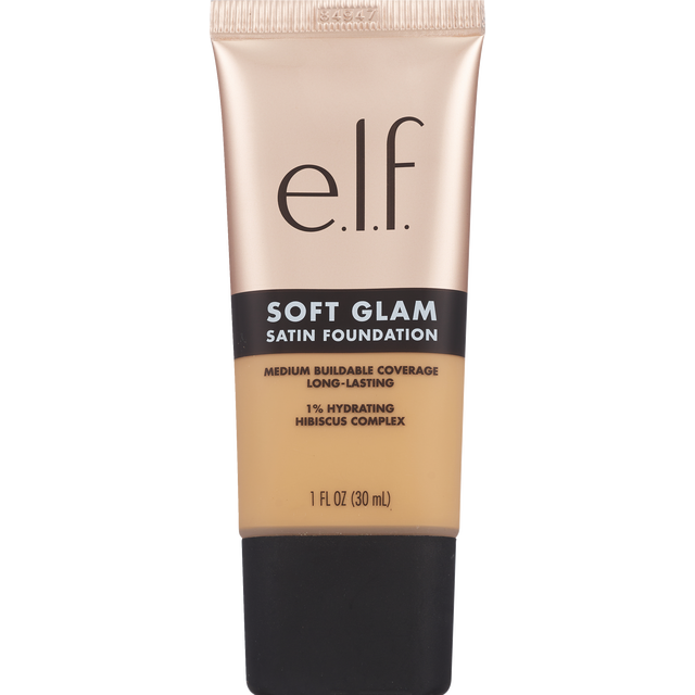 slide 1 of 1, ELF E.L.F. Cosmetics Soft Glam Satin Foundation, 30 Medium Warm, 1 oz