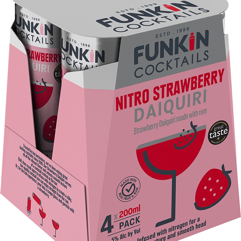 slide 1 of 1, Funkin CTKL Nitro Strawberry Daiquiri, 4 ct; 200 ml