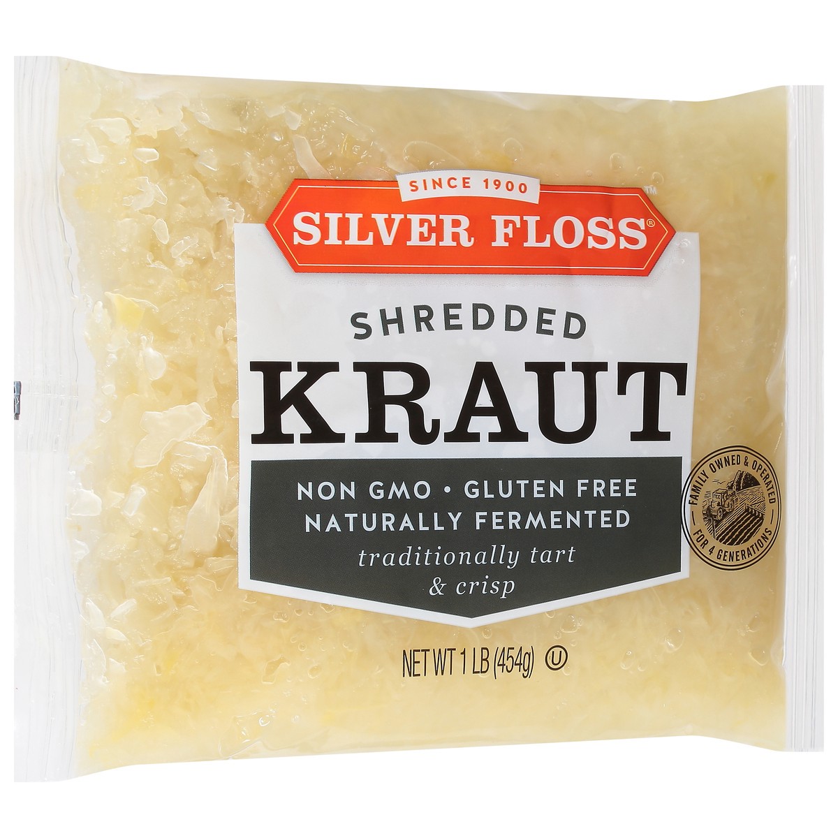 slide 2 of 9, Silver Floss Sauerkraut Shredded 16oz Poly, 16 oz