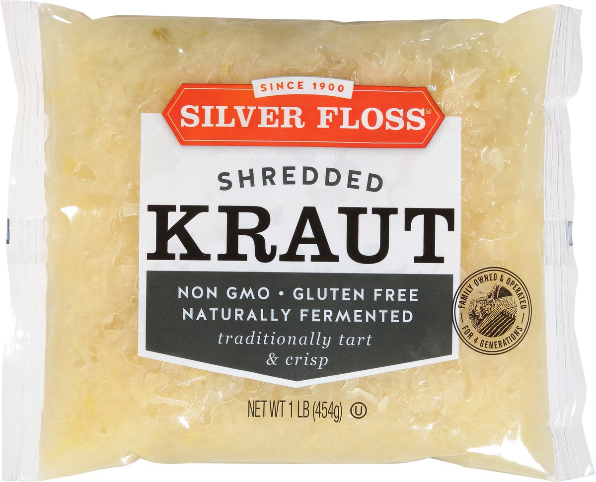 slide 6 of 9, Silver Floss Sauerkraut Shredded 16oz Poly, 16 oz